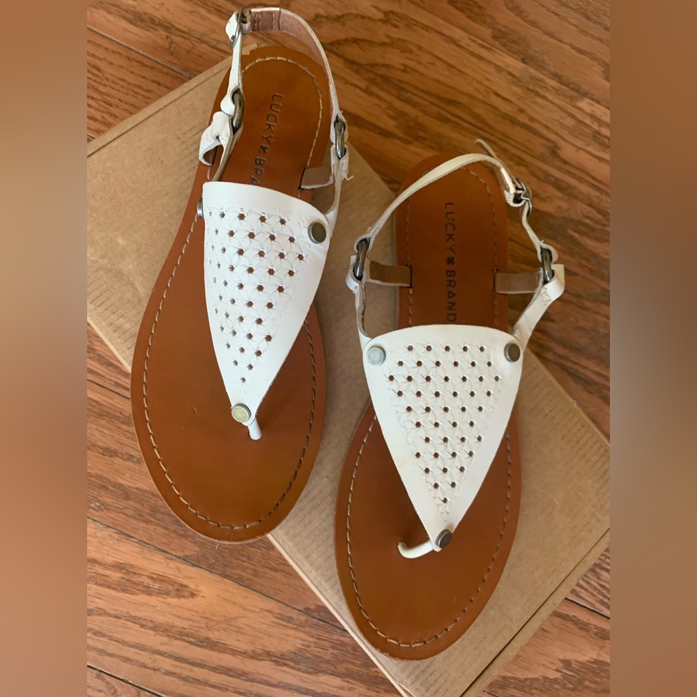 Lucky Brand Thong Sandals, white